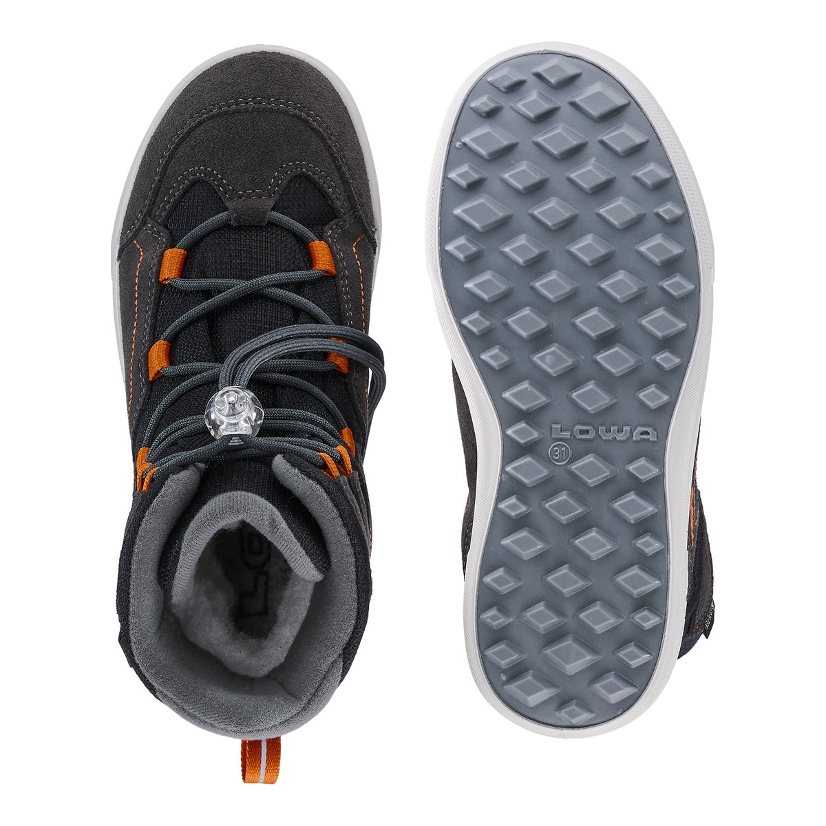 Bocanci Iarna Baieti Lowa Raik 2 Gtx Hi Jr Black/Orange