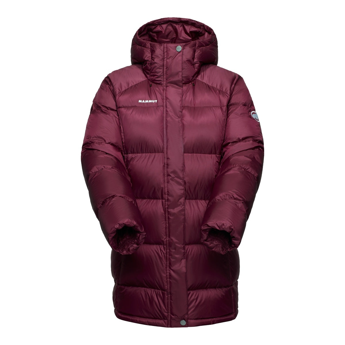 Geaca Puf Femei Mammut Glacier Glow In Hooded Parka Burgundy