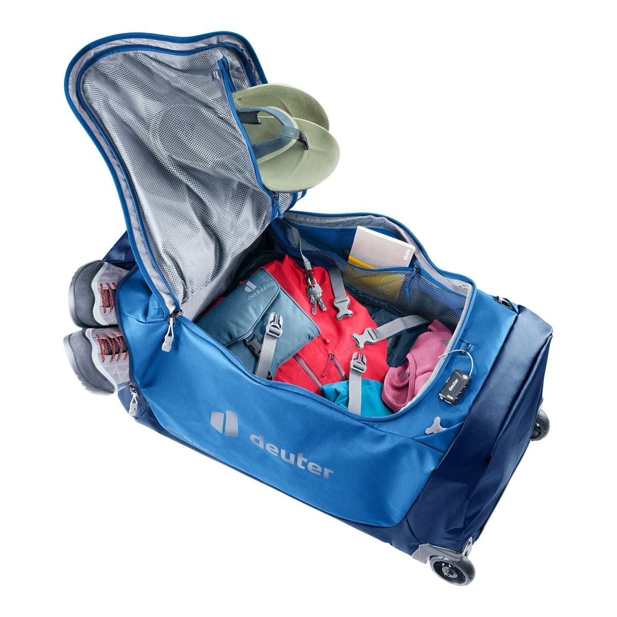 Geanta Voiaj Deuter Duffel Pro Roller 90 Neptune-Nightblue