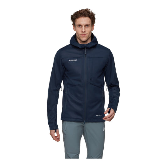 Jacheta Softshell Barbati Mammut Ultimate VIII SO Hooded Marine