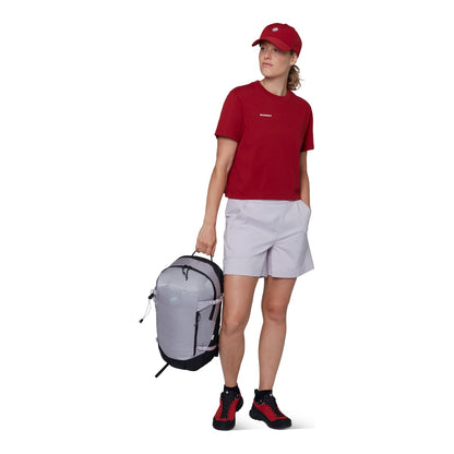 Tricou Femei Mammut Base Cropped Mini Logo Rosu