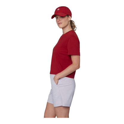 Tricou Femei Mammut Base Cropped Mini Logo Rosu