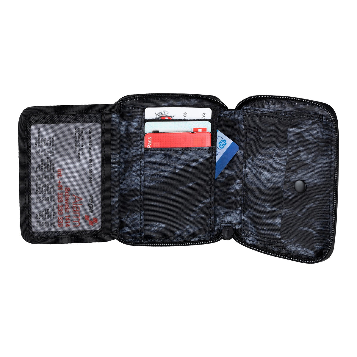 Portofel Unisex Seon Zip Black