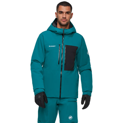 Jacheta Schi Barbati Mammut Stoney Hs Thermo Hooded Deep Teal-Black
