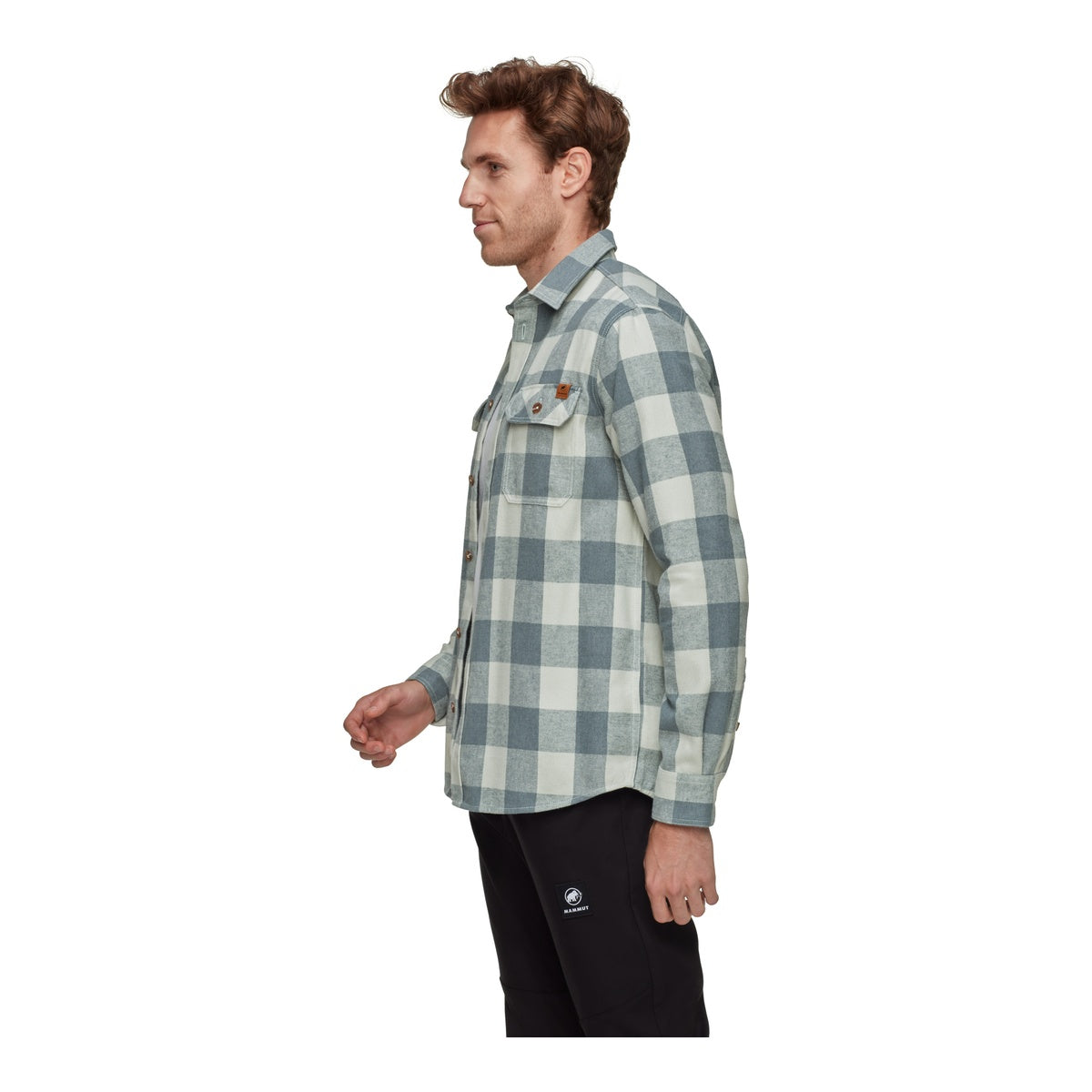 Camasa Barbati Mammut Tamaro Longsleeve Silver Sage-Strata