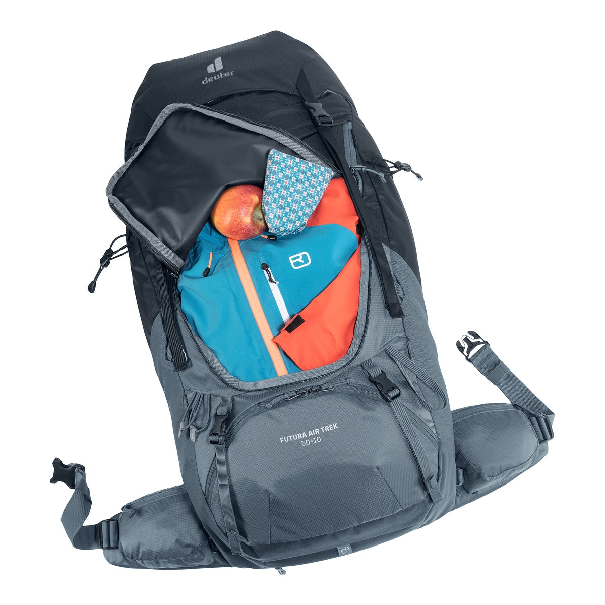 Rucsac Munte Barbati Deuter Futura Air Trek 50+10 Black-Graphite