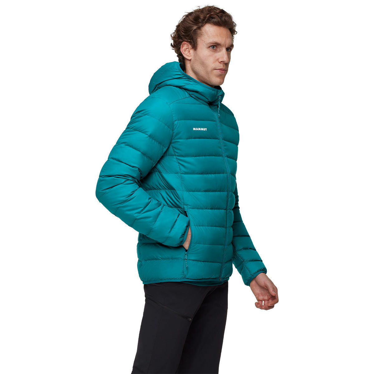 Geaca Puf Barbati Mammut Waymarker In Hooded Deep Teal Black