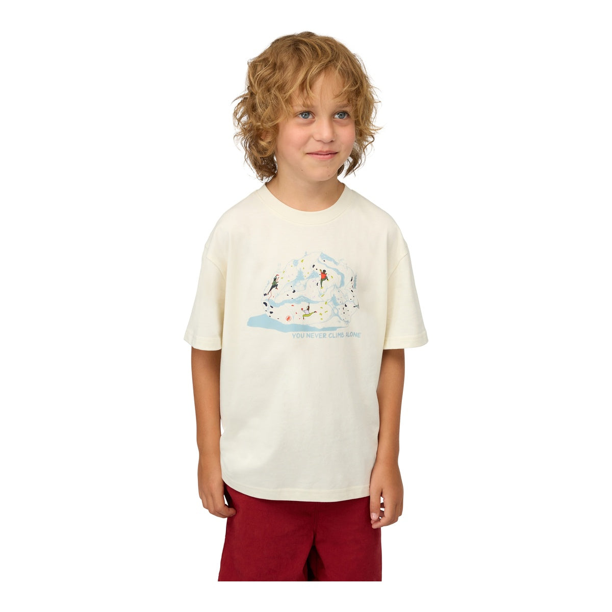 Tricou Copii Mammut Base T-Shirt Climbing White