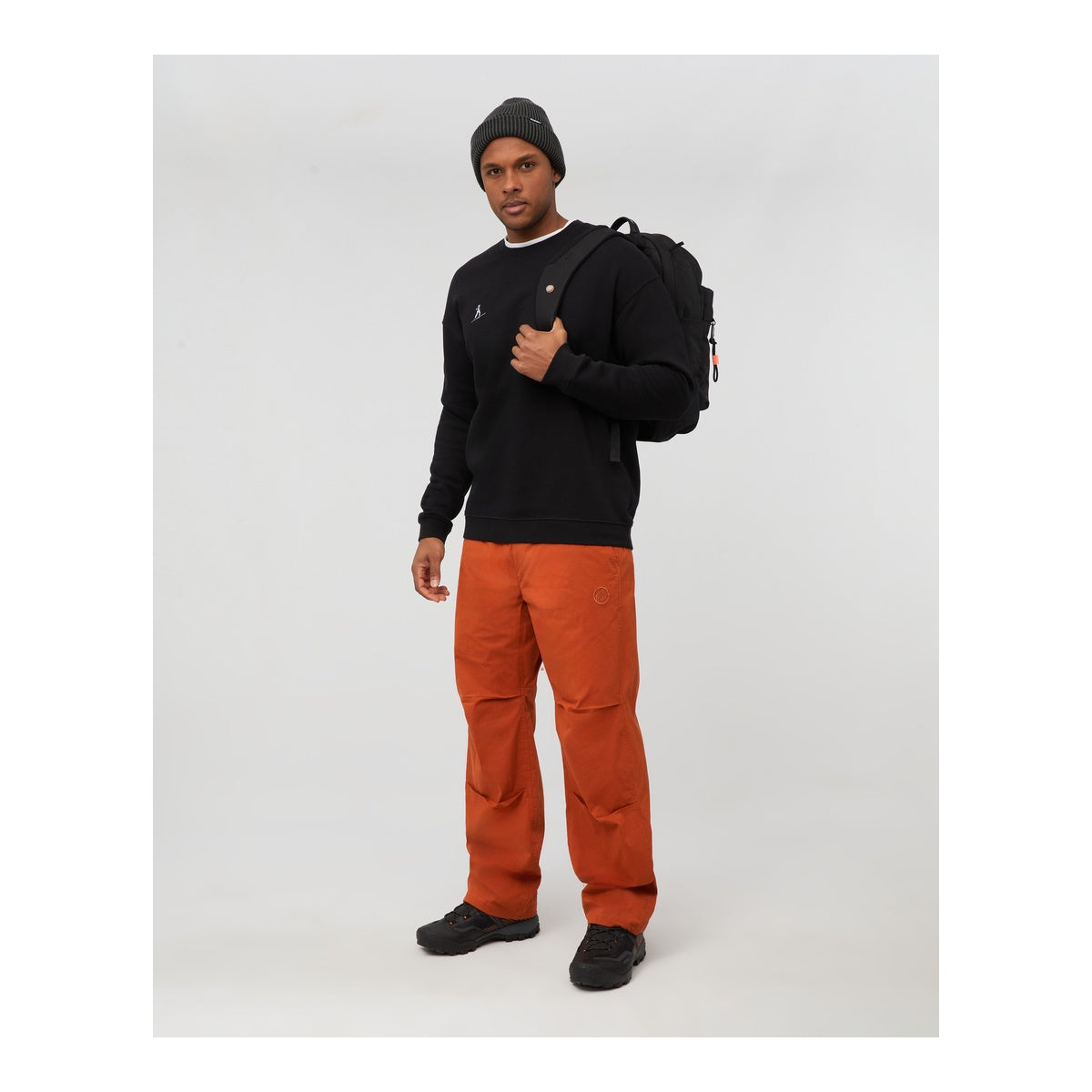 Bluza Barbati Mammut Base Ml Crew Neck Men Ski Tour Black
