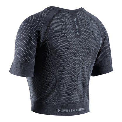 Tricou Femei X-Bionic Xceed Run Crop Wmn X Black/Rhino Grey