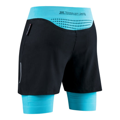 Pantaloni Scurti Femei X-Bionic Effektor 4D Running Streamlite Wmn Black/Effektor Turquoise