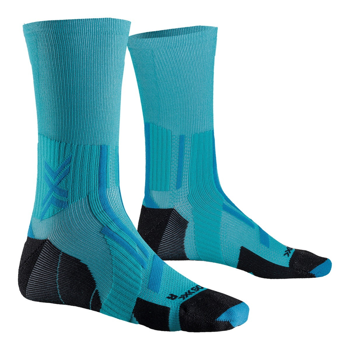 Sosete Alergare X-Bionic Trailrun Perform Crew Lake Green/Sunset Blue