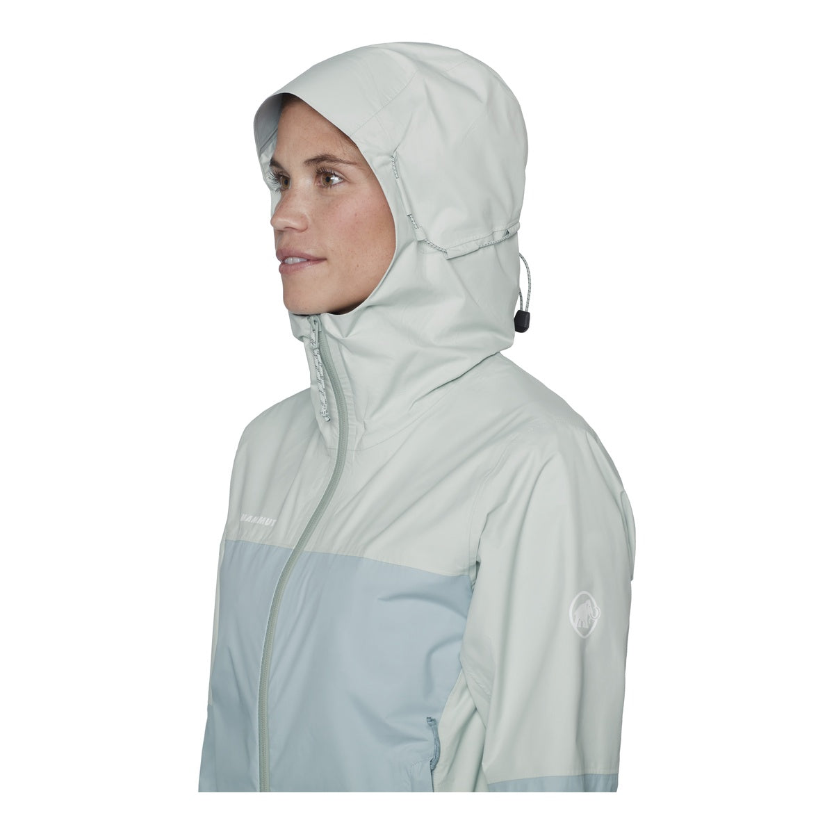 Jacheta Femei Mammut Ducan HS Hooded Silver Sage-Nebla