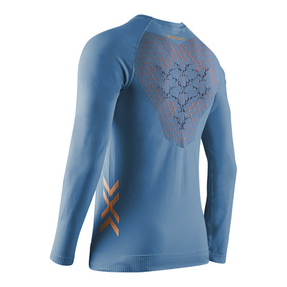 Bluza Barbati X-Bionic Twyce Run Ls Mineral Blue/Orange