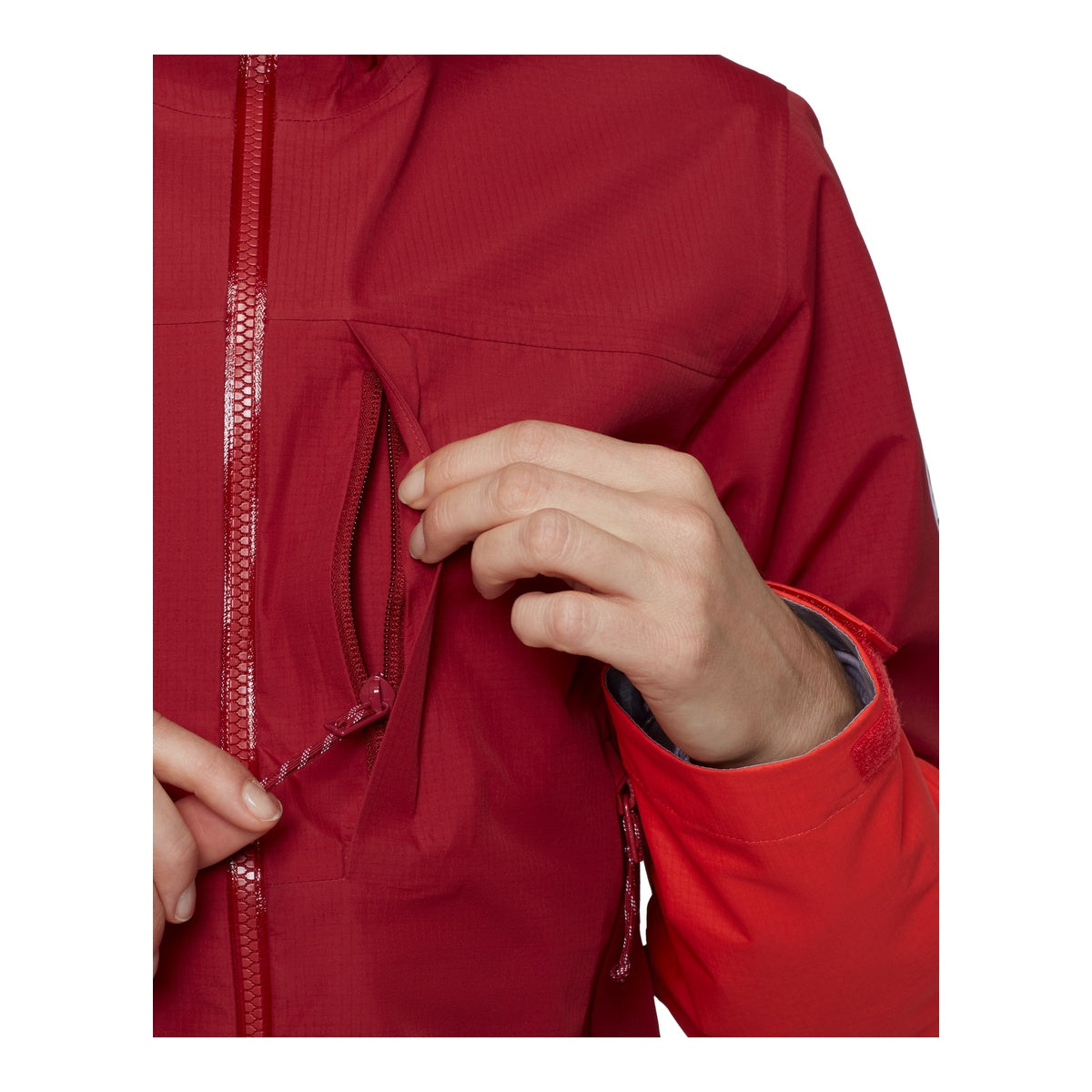 Jacheta Femei Mammut Alto Guide HS Hooded Dark Mammut Red-Mammut Red