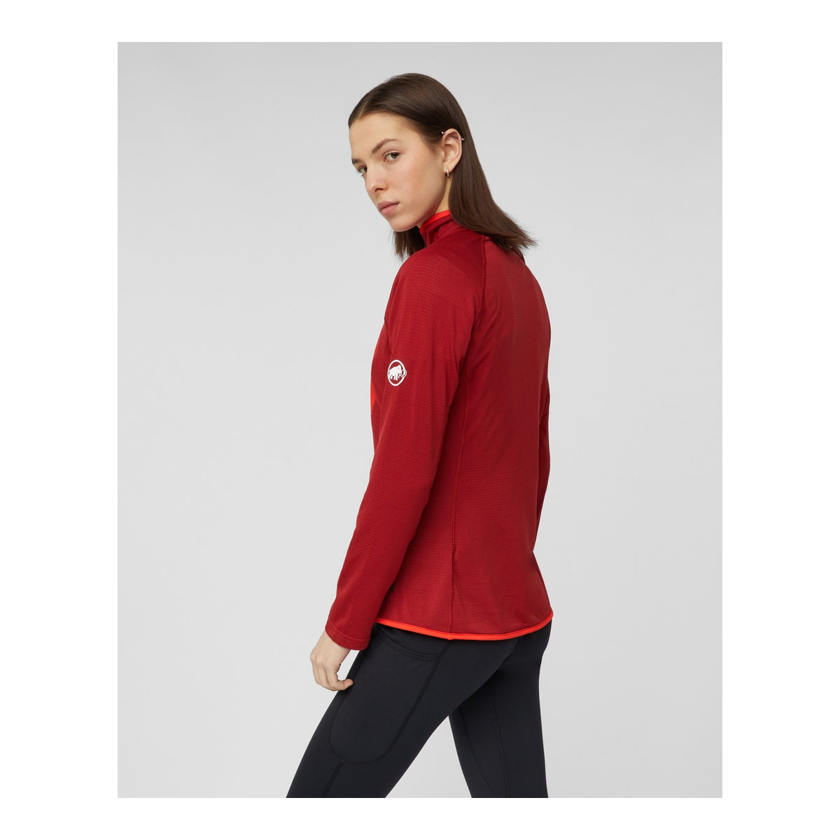 Bluza Femei Mammut Aenergy Light Ml Half Zip Pull Dark Mammut Red-Mammut Red