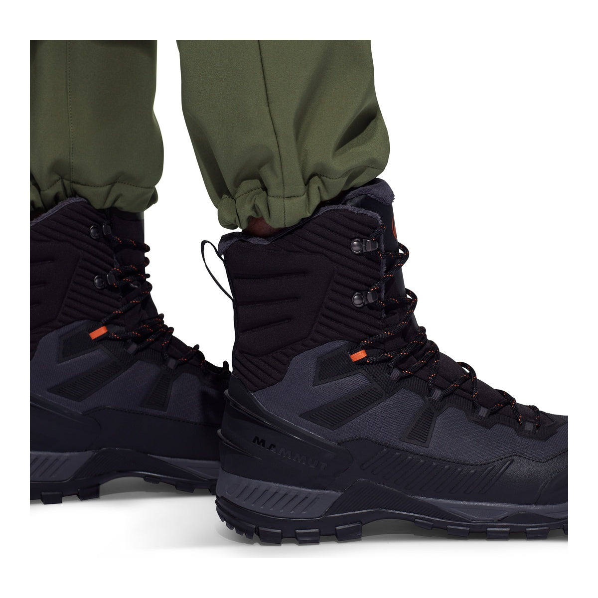 Pantaloni Softshell Barbati Mammut Runbold Winter So Dark Marsh