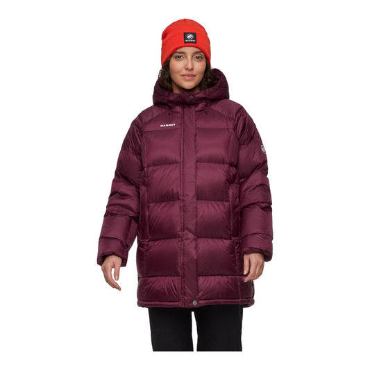 Geaca Puf Femei Mammut Glacier Glow In Hooded Parka Burgundy