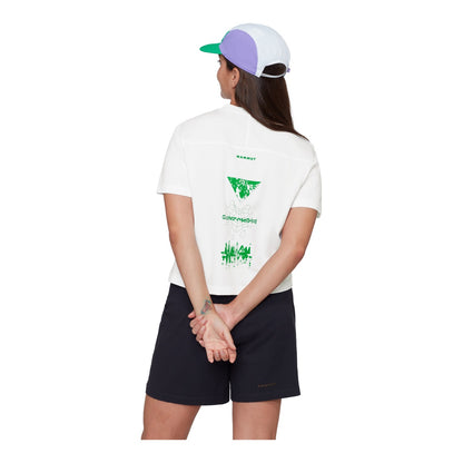 Tricou Femei Mammut Base Cropped Glacier Alb