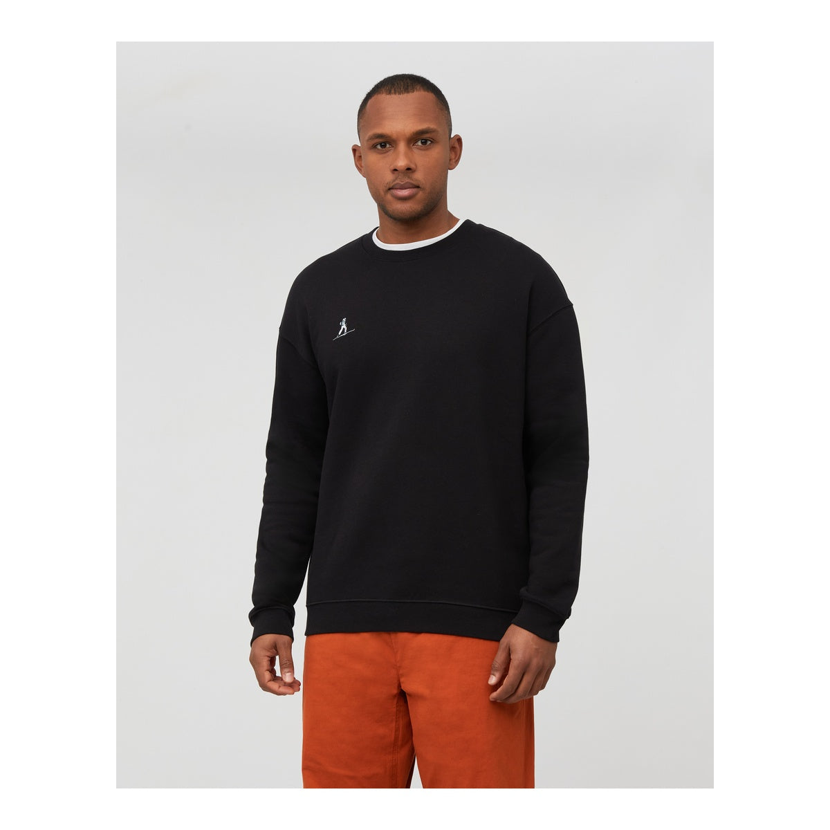 Bluza Barbati Mammut Base Ml Crew Neck Men Ski Tour Black