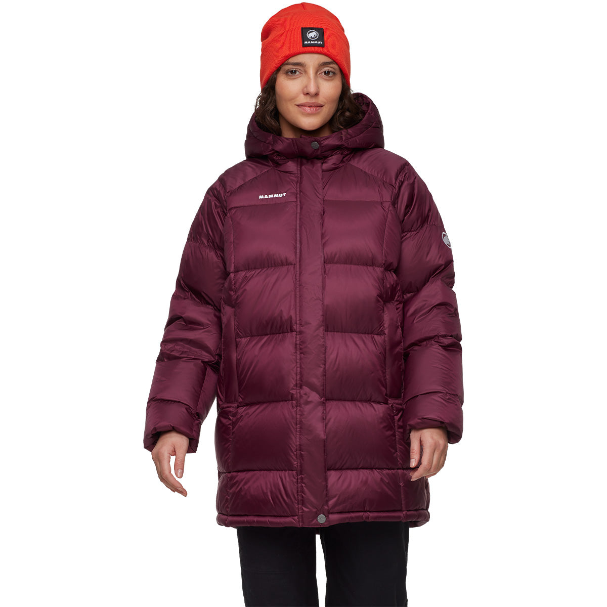 Jacheta Femei Mammut Glacier Glow In Hooded Parka Vin