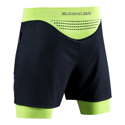 Pantaloni Scurti Barbati X-Bionic Effektor 4D Running Streamlite Opal Black/Effektor Green