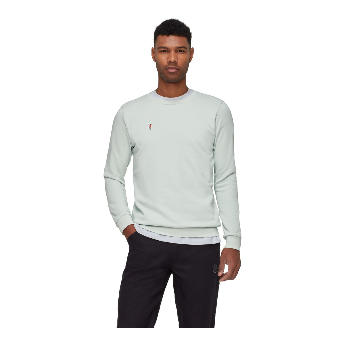 Bluza Barbati Mammut Core Ml Crew Neck Alpinist Silver Sage