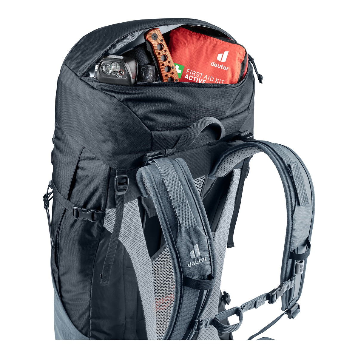 Rucsac Munte Barbati Deuter Futura Air Trek 50+10 Black-Graphite