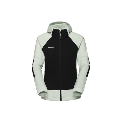 Jacheta Femei Mammut Massone ML Hooded Silver Sage Black