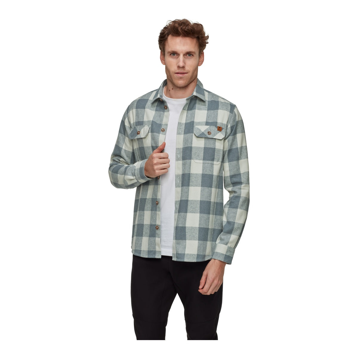 Camasa Barbati Mammut Tamaro Longsleeve Silver Sage-Strata