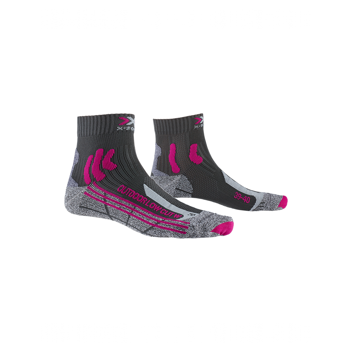Sosete Femei X-BIONIC Trek Outdoor Low Cut Anthracite-Fuchsia
