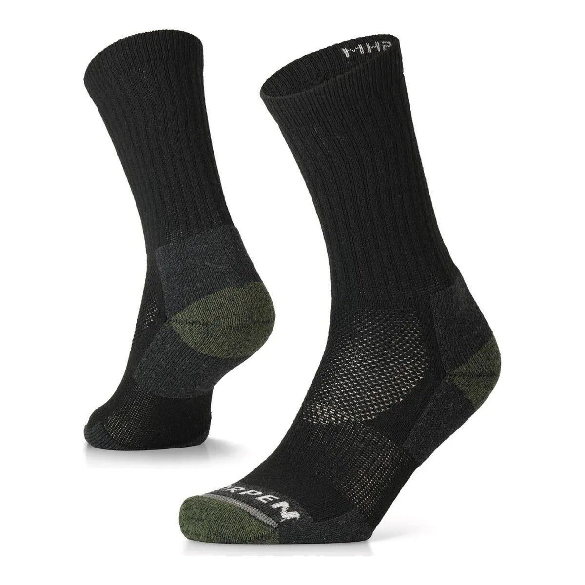 Sosete Drumetie Lorpen Wool Hike 2 Pack Crew Black