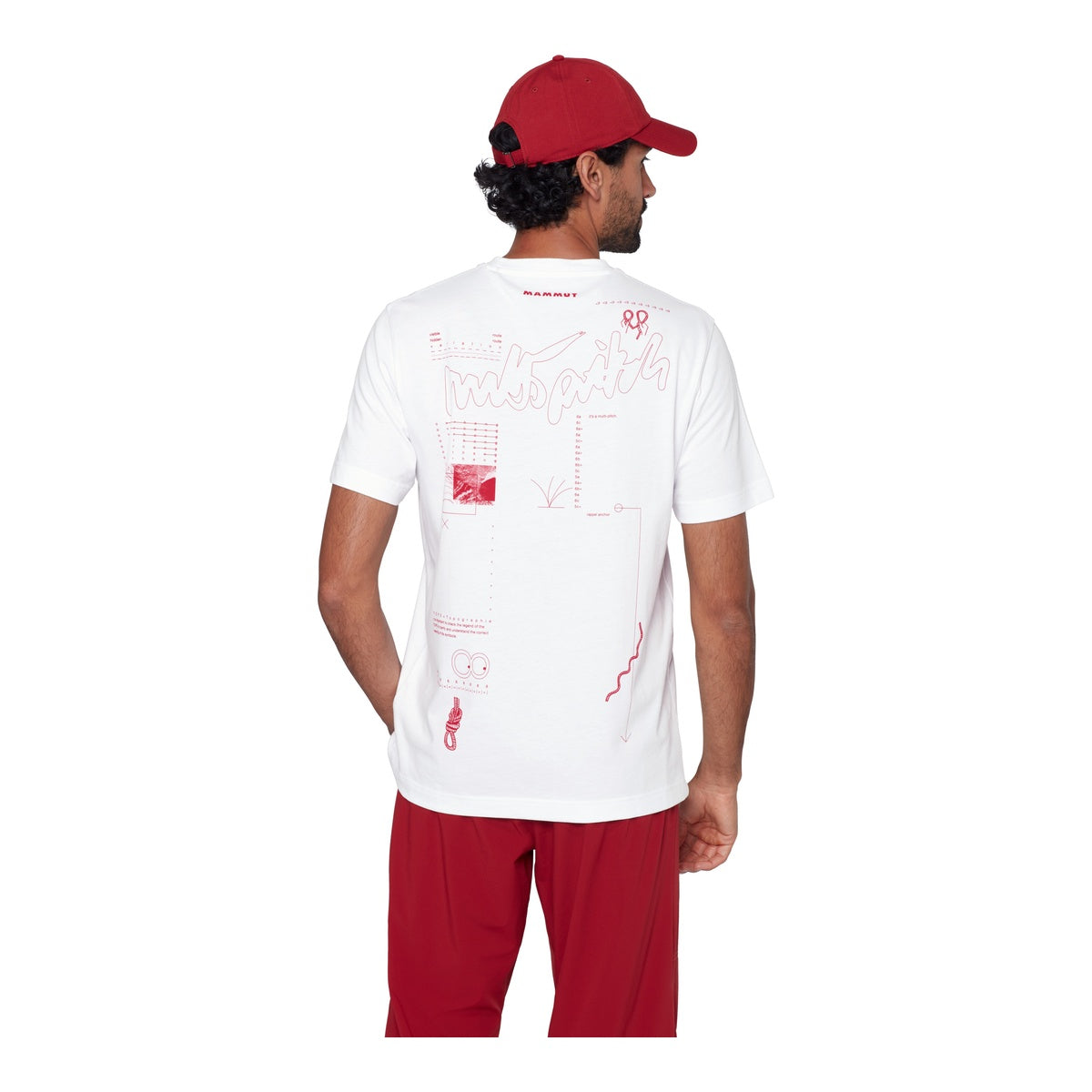 Tricou Barbati Mammut Base Multi-Pitch Alb
