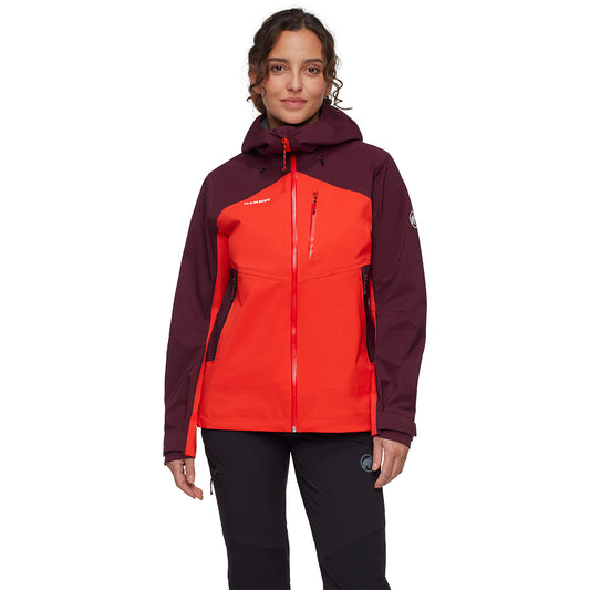 Jacheta Femei Mammut Alto Guide Hs Hooded Mammut Red-Vin