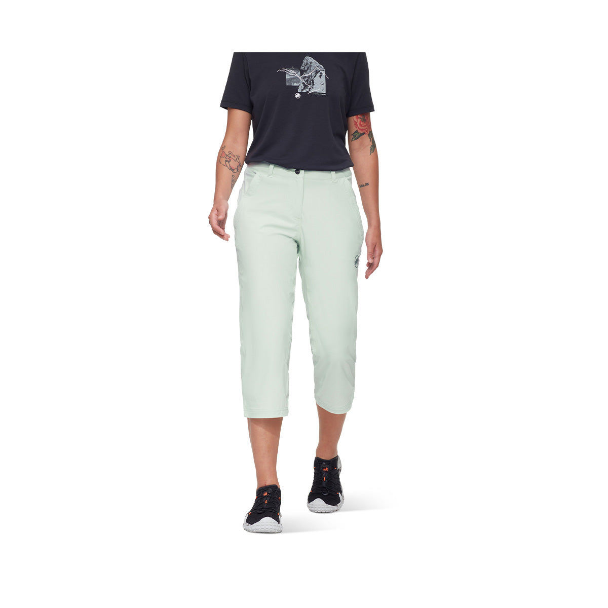 Pantaloni Femei Mammut Hiking V Capri Silver Sage