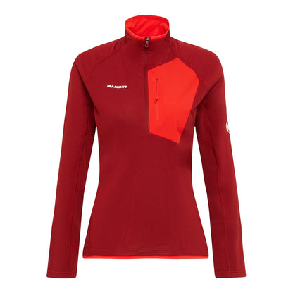 Bluza Femei Mammut Aenergy Light Ml Half Zip Pull Dark Mammut Red-Mammut Red