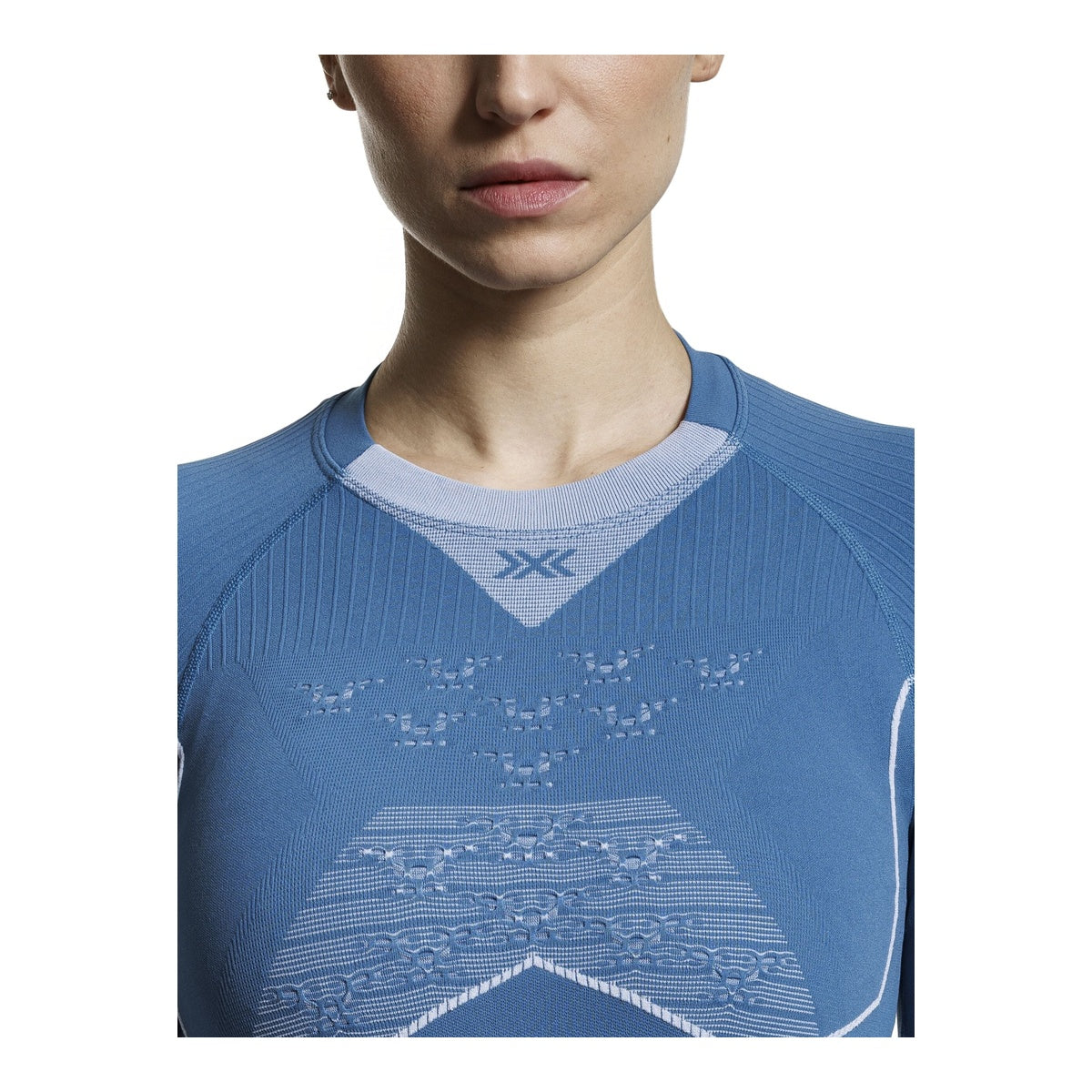 Bluza Femei X-Bionic Energy Accumulator Light Ls Wmn Mineral Blue/Arctic White