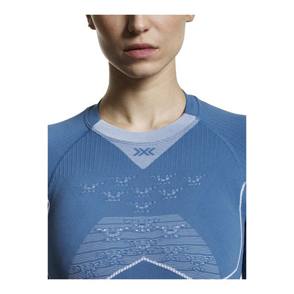 Bluza Femei X-Bionic Energy Accumulator Light Ls Wmn Mineral Blue/Arctic White