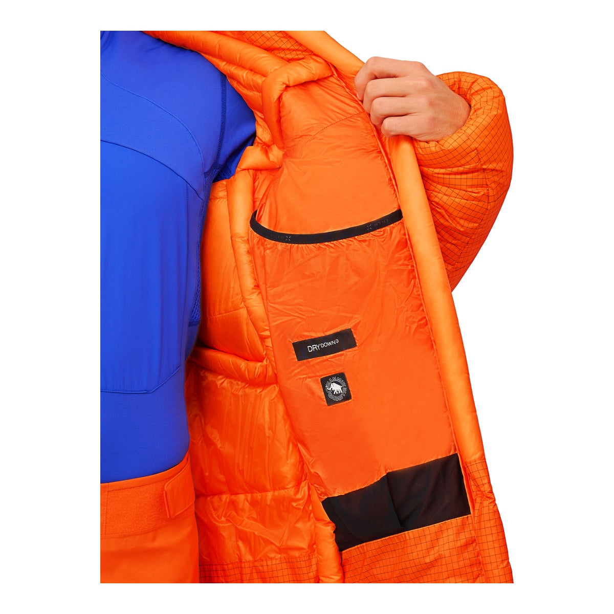 Geaca Puf Barbati Mammut Eiger Nordwand Pro Down In Hooded Parka Eiger Orange-Eiger Blue