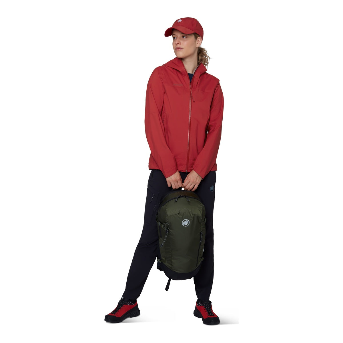 Jacheta Femei Mammut Ducan HS Hooded Dark Mammut Red