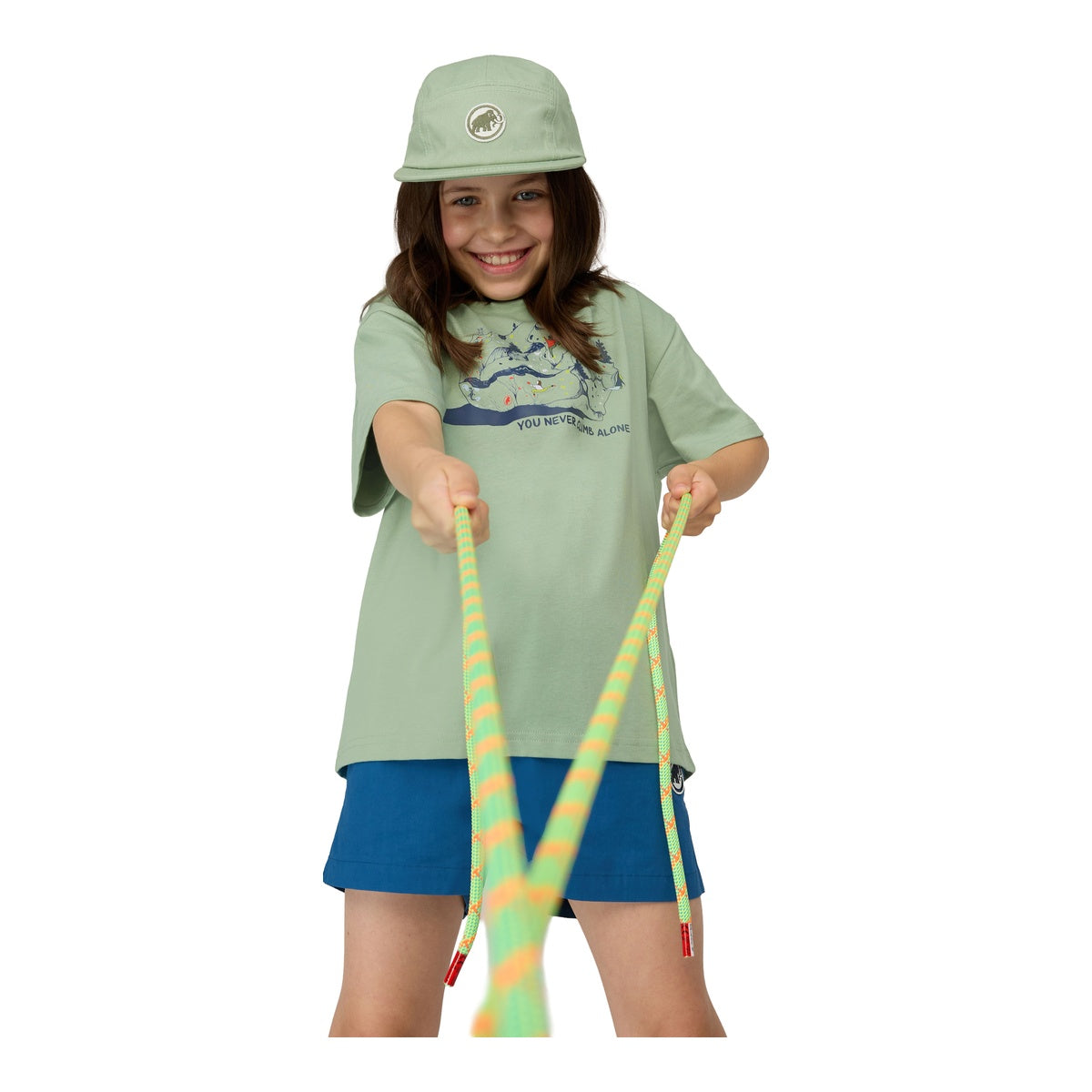 Tricou Copii Mammut Base Climbing Verde