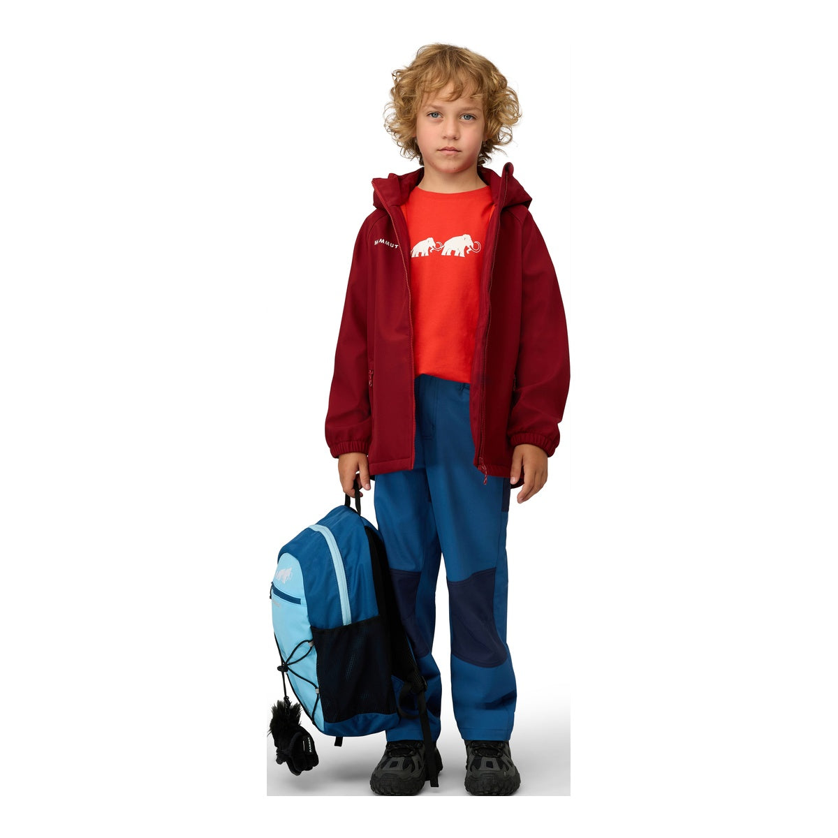 Jacheta Softshell Copii Mammut Ultimate Comfort SO Hooded Dark Mammut Red