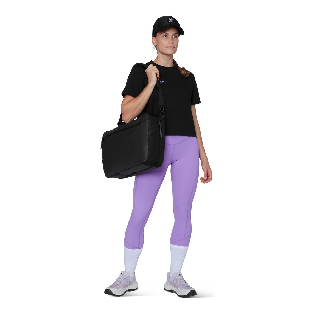Tricou Femei Mammut Base Cropped Glacier Negru