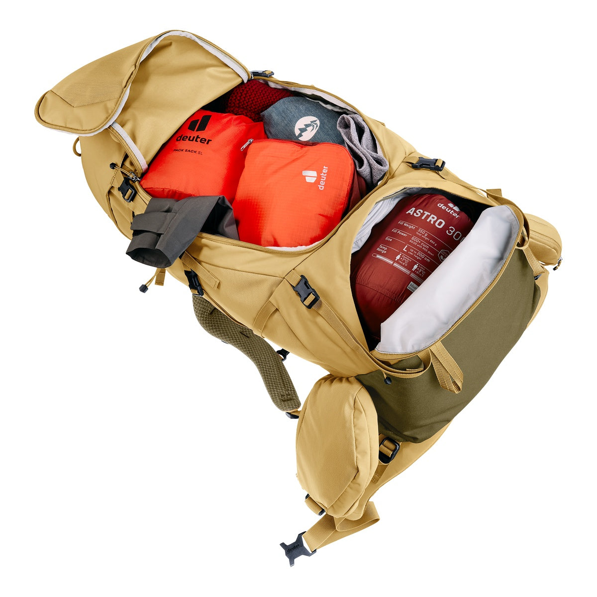 Rucsac Munte Femei Deuter Aircontact Core 45+10 SL Savanna Nori