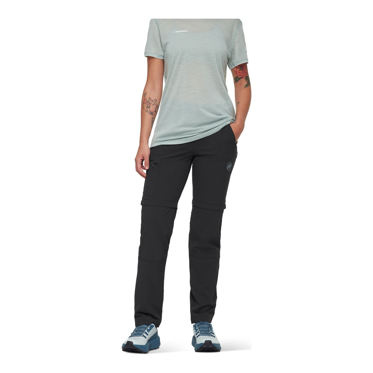 Pantaloni Zip-Off Femei Mammut Runbold IV Zip Off Black