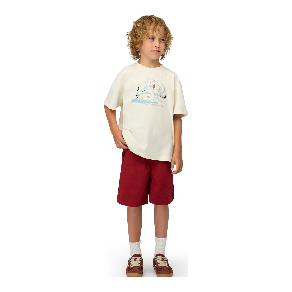 Tricou Copii Mammut Base Climbing Alb