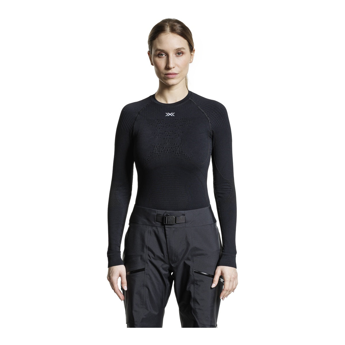 Bluza Femei X-Bionic Energy Accumulator 4.0 Lg Sl Wmn Opal Black/Arctic White