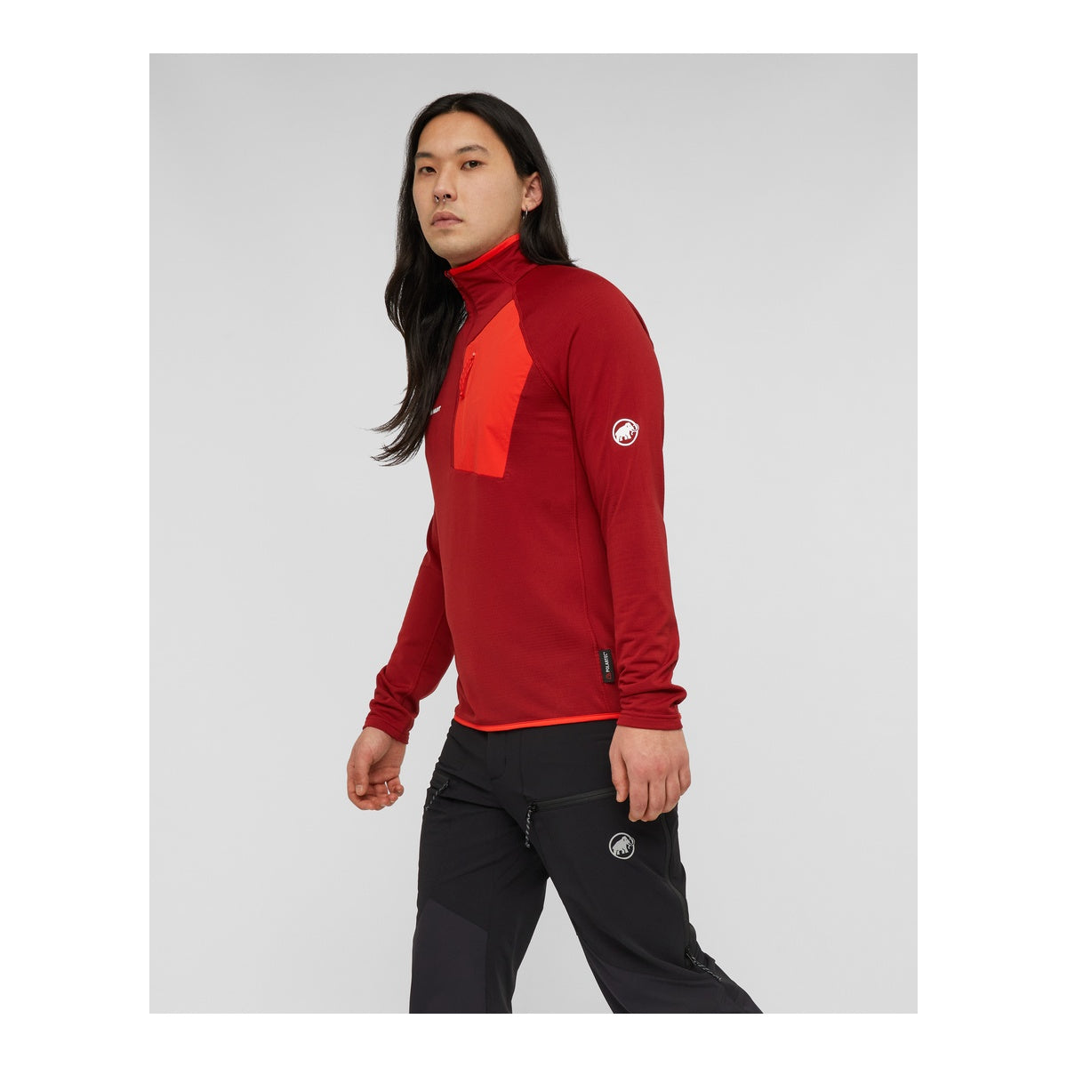 Polar Barbati Mammut Aenergy Light Ml Half Zip Pull Dark Mammut Red-Mammut Red