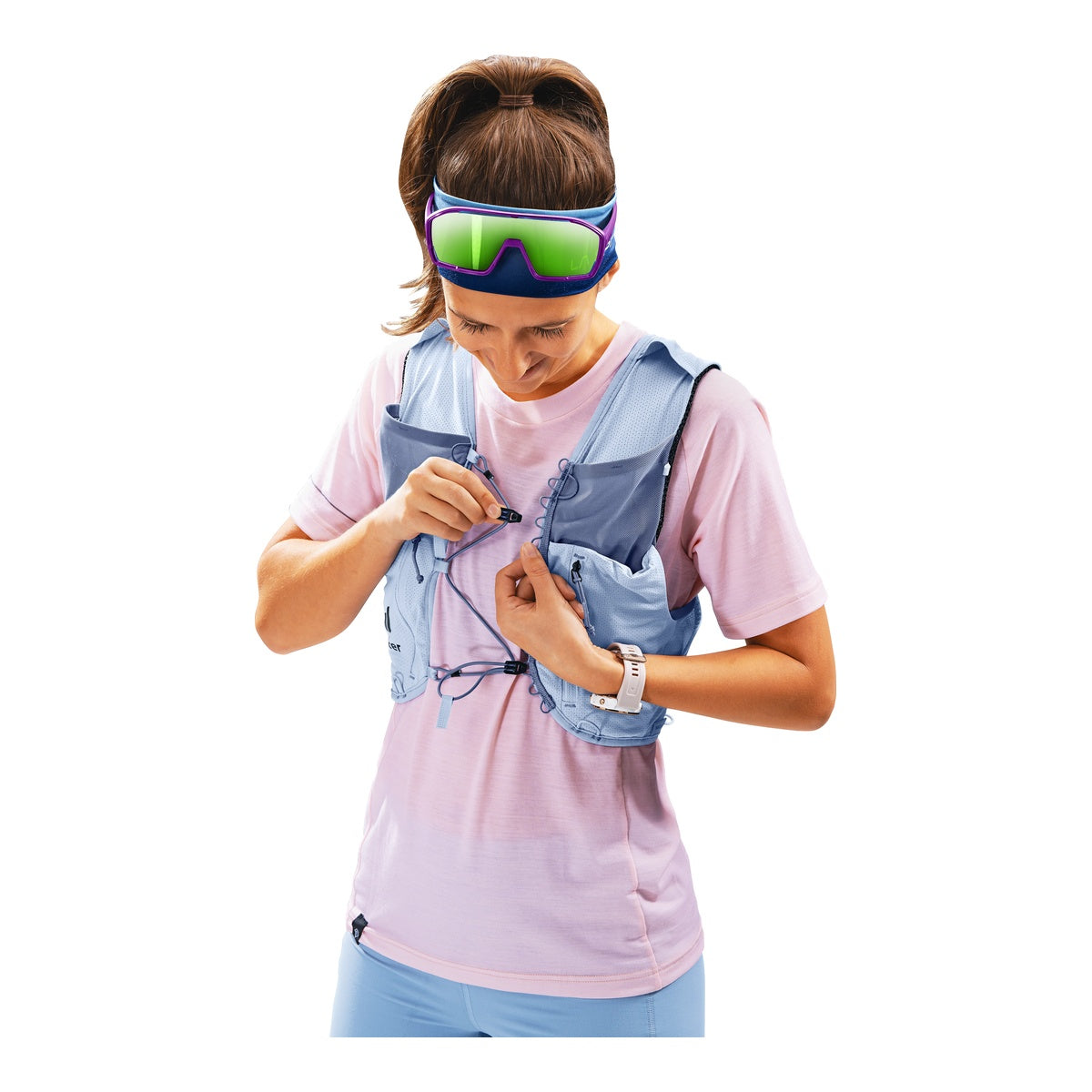 Vesta Alergare Femei Deuter Traick 9 SL Polar Bluejay