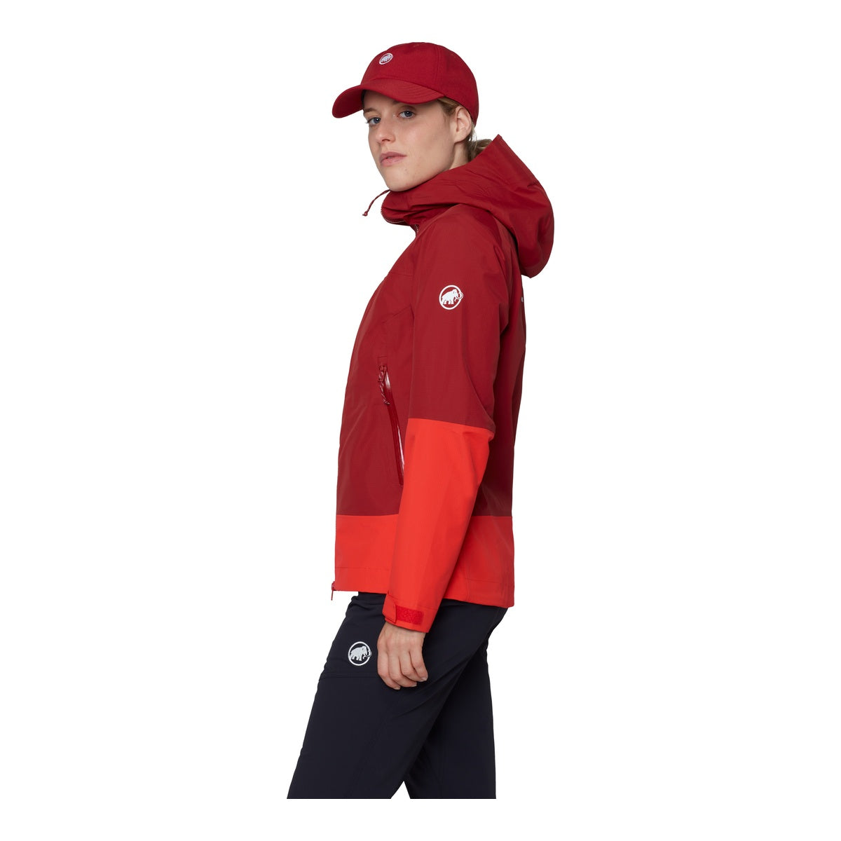 Jacheta Femei Mammut Alto Guide HS Hooded Dark Mammut Red-Mammut Red